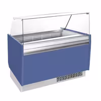 Ice Cream Display Freezer | LIAM - 1310mm - Static cooling - with LED lighting - for 10 x 5 litres Napoli pans - Blue