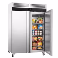 Szafa mroźnicza PREMIUM – stal nierdzewna – GN 2/1 – 1350 L – z 2 drzwiami