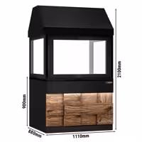 Neutralelement für Holzkohlegrills TORONTO - 1100mm - schwarze Granit-Arbeitsplatte