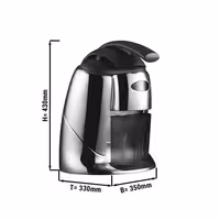 Commercial Electric Citrus Juicer - 570W - 14.5kg - with press arm, dishwasher-safe parts, dual cones, 1300/1600rpm - Silver (Double)