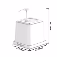 Dispenzer za majonezu - polipropilen - 2 l - 210x220x210 mm - bijela