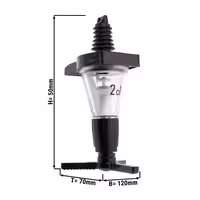 Bar Professional | Measured Spirit Pourer 20ml - 20ml - Plastic - Black - CE‑stamped