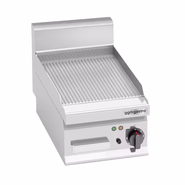 Chapa elétrica - 4,0 kW - Ranhurada - Superfície de cozedura: 296x430mm