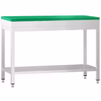 Arbetsbänk i rostfritt stål PREMIUM - 1000x600 mm - med underhylla
