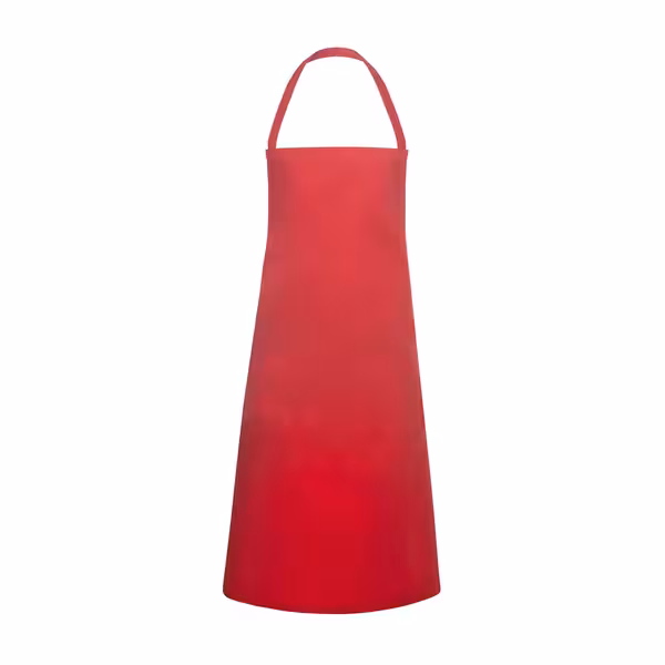 KARLOWSKY | Bib Apron Basic – Red - 750×1000 mm - Fixed Neck Strap 600 mm - 100% Polyester