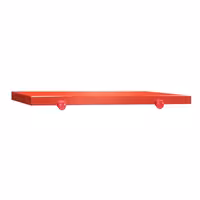 Vágódeszka - 600x600 mm - Vastagság: 40 mm - HDPE 500 - piros - 4 stopperrel - csúszásgátló, higiénikus