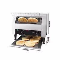 Tračni toster - Mehaničko - 2,3 kW - kapacitet cca 200 kriški/sat - za peciva i kruh