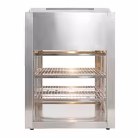 Countertop display fridge Self-Service - 350L - 1400mm - Double glazing - square - with 2 shelves - rear sliding doors