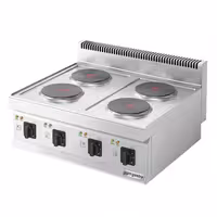 Električni štednjak - 8 kW - 4 ploče - nadpultni - 600x600x430 mm