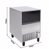 Machine à glaçons - Cylindre creux - 51 kg/24 h