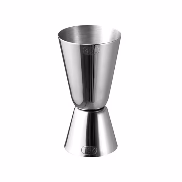 (6 adet) Paslanmaz Çelik Jigger - İki Ölçekli - 2,5/5cl - dış yazı