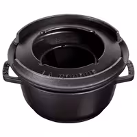 STAUB | Cast Iron Fondue Set – Ø 16 cm - Black - 4 Forks, Burner, Board