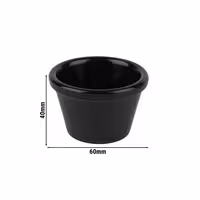 (24 قطع) وعاء تغميس - CASUAL - ميلامين - 50 ml - دائري - Ø 60mm - أسود