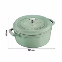 STAUB | LA COCOTTE - Cocotte - Ø 260 mm - Lijevano željezo - Zelena boja kadulje