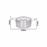 DEMEYERE | INDUSTRY 5 - Pečicí hrnec s pokličkou - Ø 220mm - nerezová ocel