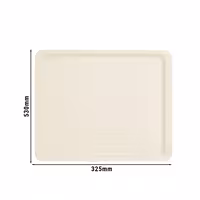(12 komada) CAMBRO | Poliesterski Versa Pladanj - GN 1/2 - Spljošteni rubovi - Biserno bijela boja