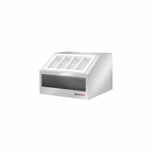 Stalak za posuđe i pribor za jelo KOPENHAGEN - 620 mm - 620x650 mm - Visina: 450 mm - stolni model - nehrđajući čelik (inox)