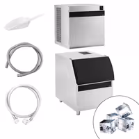 Commercial Ice Machine - Cube - 450 kg/24 h - incl. storage container