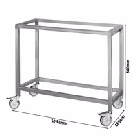 Base Stand - Open Mobile Base - 1098x480x840mm - with Wheels - for E Series