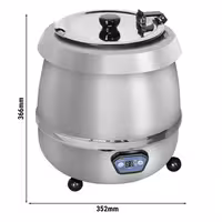 Grijač za juhu - 9 l - digitalno upravljanje - inox