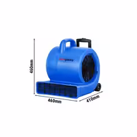 Suszarka do podłóg i dywanów Air Mover – 850 W – zasięg: 20 m – 1350 obr./min – z 3 prędkościami – z teleskopowym uchwytem i kółkami