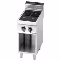 staklokeramički štednjak - Linija 700 - 400x714x1.040 mm - 6,4 kW - 2 ploče - samostojeći - otvoreni ormarić