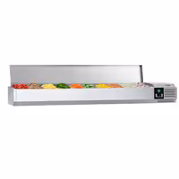 Aukstuma galda vitrīna PREMIUM - 2000x335 mm - 10 x GN 1/4