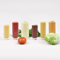 (12 pcs) Squeeze Sauce Bottle - with Medium-Flow Valve Cap (non-drip) - 592ml - with Screw Top Cap - White Cap