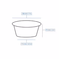 (300 pcs) Food Lidding Tray Polypropylene - 1000ml - Round - Black