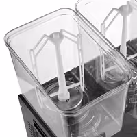 Commercial Juice Dispenser - 3x polycarbonate tanks with tap & paddle agitation - 3x 18 Litres - 700W - Black - incl. drip tray