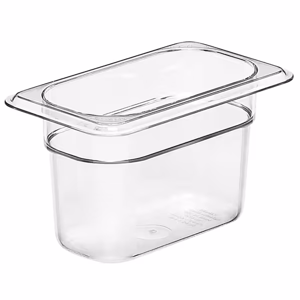 (6 szt.) CAMBRO | Pojemnik GN 1/9 CAMVIEW® – kopolimer – wysokość: 100 mm – bez BPA – przezroczysty