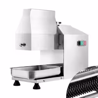 Električni Stroj za omekšavanje mesa - materijal: nehrđajući čelik - max. širina reza: 180 mm - snaga: 350 W - dimenzije: 205 x 465 x 435 mm - napon/faza: 230 V monofazna