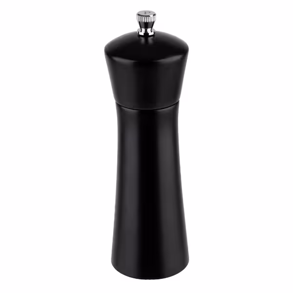 (6 tk) Pipraveski - MIDNIGHT - akatsiapuust ja roostevabast terasest - Kõrgus: 17 cm - must