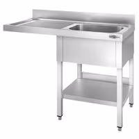 Pult za pranje za perilicu posuđa - 1400x600 mm - s 1 koritom desno