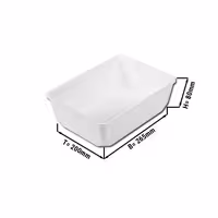 Serveringsskål - plast - 265x200 mm - Höjd: 80 mm - vit