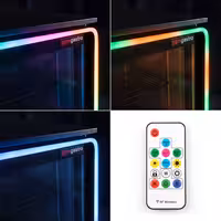 Bar hladnjak – 600 mm – 130 litara – s 1 LED vratima na čašnu šarku – crna vanjska i unutarnja strana