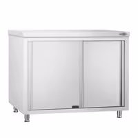 Armário de Trabalho em Aço Inoxidável PREMIUM - 1200x700mm - de passagem - com portas de correr