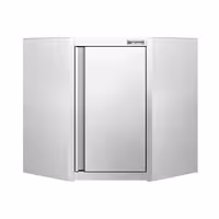 Ugaona zidna ormarić od nehrđajućeg čelika – 700 x 700 mm – sa krilnim vratima – visina: 650 mm
