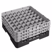 CAMBRO | CAMRACK® - Košara za pranje čaša 1/1 - 49 odjeljaka - Sa 3 produžetka - 500x500 mm - Crna boja