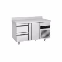 Commercial Counter Fridge PREMIUM - 1400x700mm - with 1 door - 2 drawers - with upstand