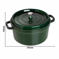 STAUB | LA COCOTTE - Cocotte - Ø 280 mm - Lijevano željezo - Zelena boja bosiljka