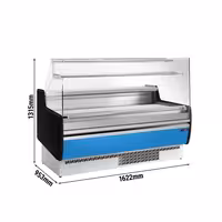 Serve Over Counter - 1622x953mm - with 2 doors - front panel light blue - capacity 178 litres
