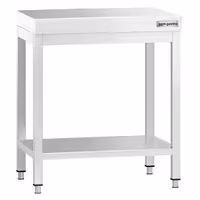 PREMIUM radni stol od nehrđajućeg čelika – 700 x 700 mm – s donjom policom