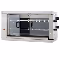 Commercial Electric Chicken Rotisserie Oven - 9.6kW - with 2 Skewers for up to 12 chickens