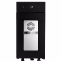 Réfrigérateur à lait pour machine à café - 220mm - 8.5 L - 1 porte vitrée - éclairage LED - affichage digital de la température - avec orifice d’alimentation en lait - Noir - 0 à +4 °C