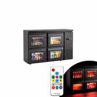 Chłodziarka barowa – 1460 mm – 226 L – z 4 szufladami szklanymi i oświetleniem LED RGB