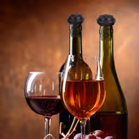 (2 pieces) Wine & Champagne Bottle Closure – Black - Plastic
