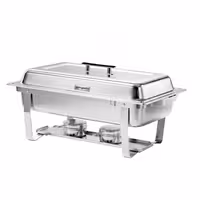 Grijana posuda - GN 1/1 - s poklopcem - sklopivi stalak (chafing dish)