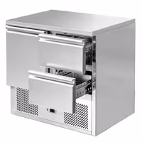 Rashladni pult ECO - 903x700 mm - 240 l - Statičko hlađenje - s 1 vrata - s 2 ladica