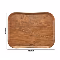 (12 komada) CAMBRO | CENTURY™ - Pladanj od stakloplastike - Pravokutan - 430x330 mm - Izgled smeđeg maslinovog drveta - Glatko